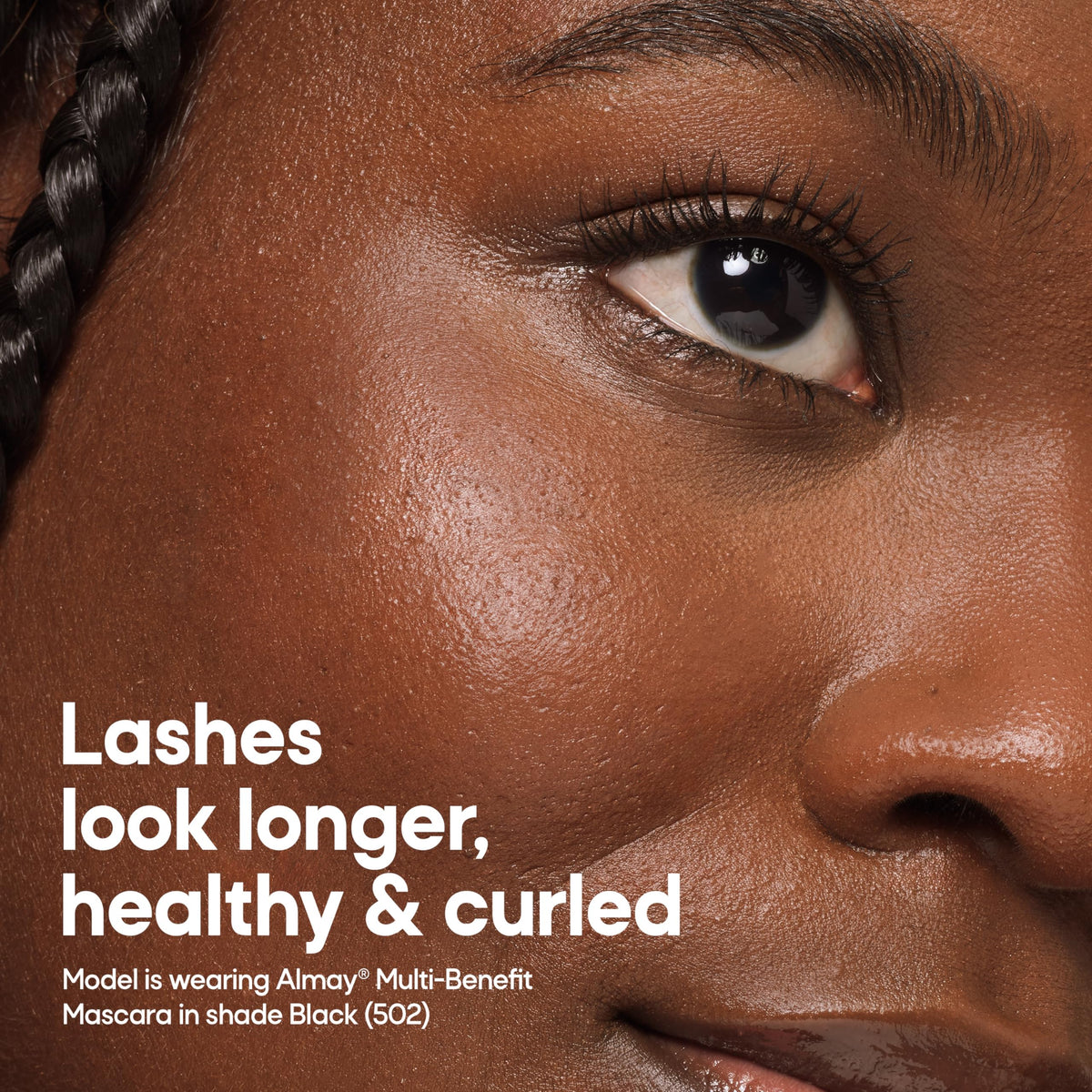 Close-up of Almay brush bristles showing texture for precise lash separation