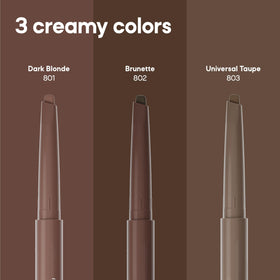 Almay pencil next to makeup bag in lifestyle scene suggesting everyday convenience