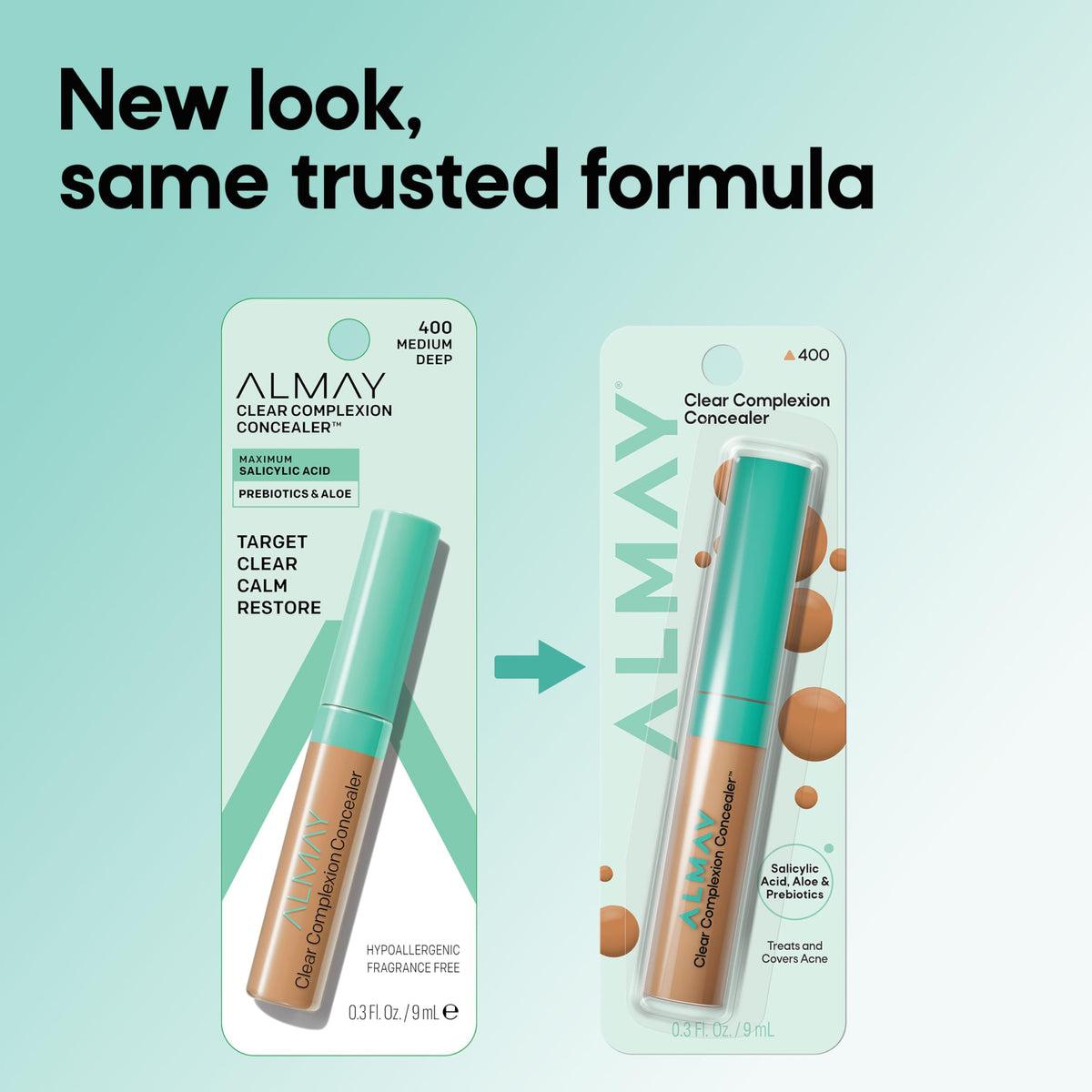 Almay cruelty-free vegan badge emphasizing ethical product formulation