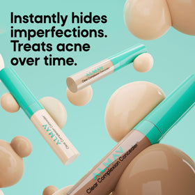 Almay concealer staged on bathroom vanity for daily skincare routine