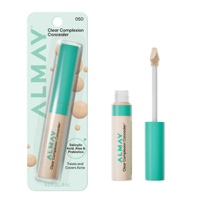 Almay concealer front packaging showing shade and compact size benefit