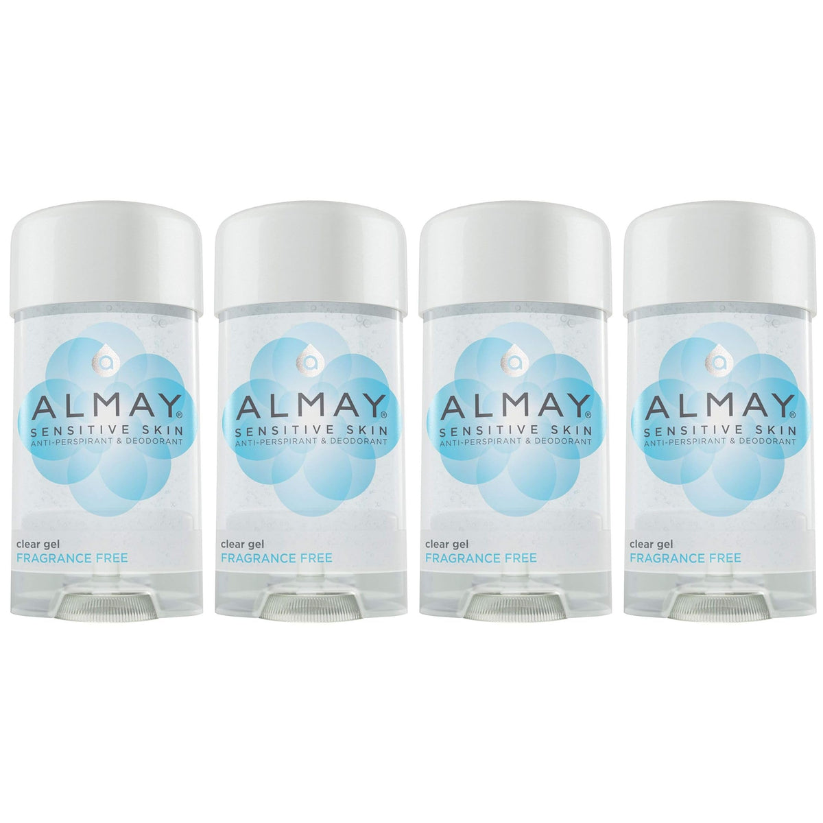 Almay clear gel front packaging showing fragrance-free label and brand benefit
