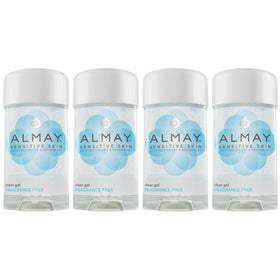 Almay clear gel front packaging showing fragrance-free label and brand benefit