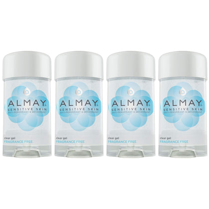 Almay clear gel front packaging showing fragrance-free label and brand benefit