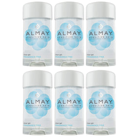 Almay clear gel front view showing stick and label, gentle protection
