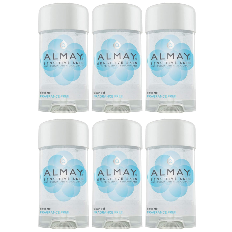 Almay clear gel front view showing stick and label, gentle protection