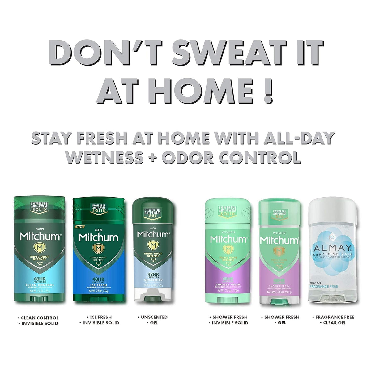 Almay clear gel in bathroom setting, daily routine comfort and confidence