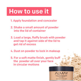 Almay closeup of sifter detail showing precise, mess-reducing dispensing