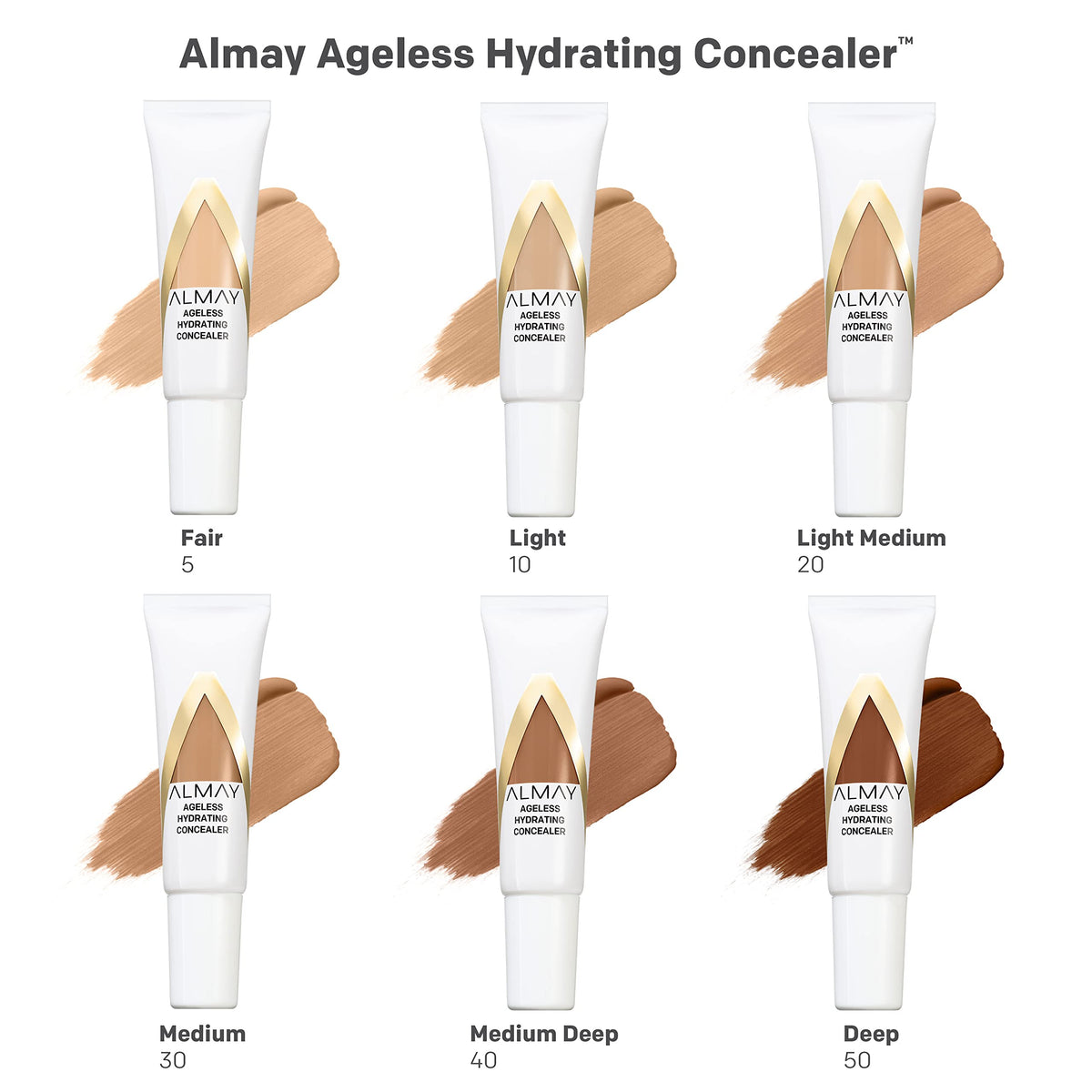 Almay concealer held in hand to show size and travel-friendly benefit
