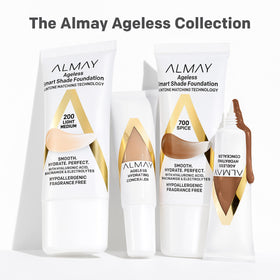 Almay flatlay with makeup tools illustrating daily routine convenience
