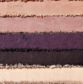 Almay open palette top view with numbered pans, quick application benefit