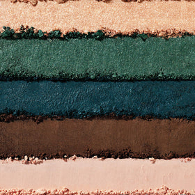 Almay open palette top view displaying four shades and primer for easy application