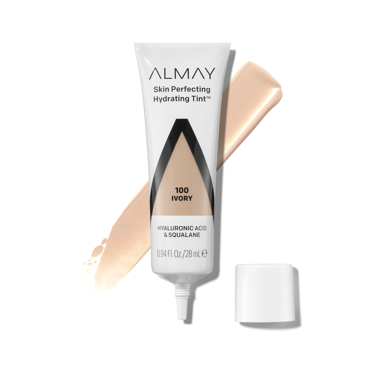 Almay hydrating tint front packaging showing tube and shade, enhancing natural glow