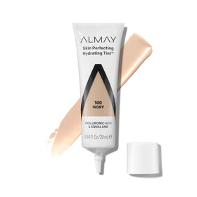 Almay hydrating tint front packaging showing tube and shade, enhancing natural glow