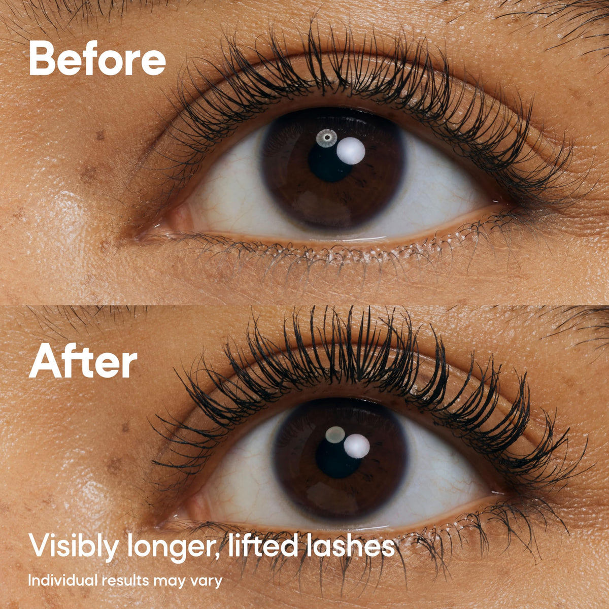 Almay mascara next to coin demonstrating compact size and travel-friendly design