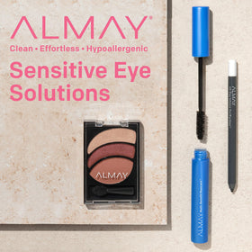 Almay lifestyle shot of woman wearing the duo demonstrating natural enhanced eyes
