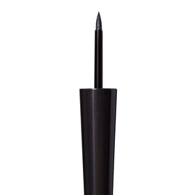 Almay liquid liner applied on model eye creating a crisp wing