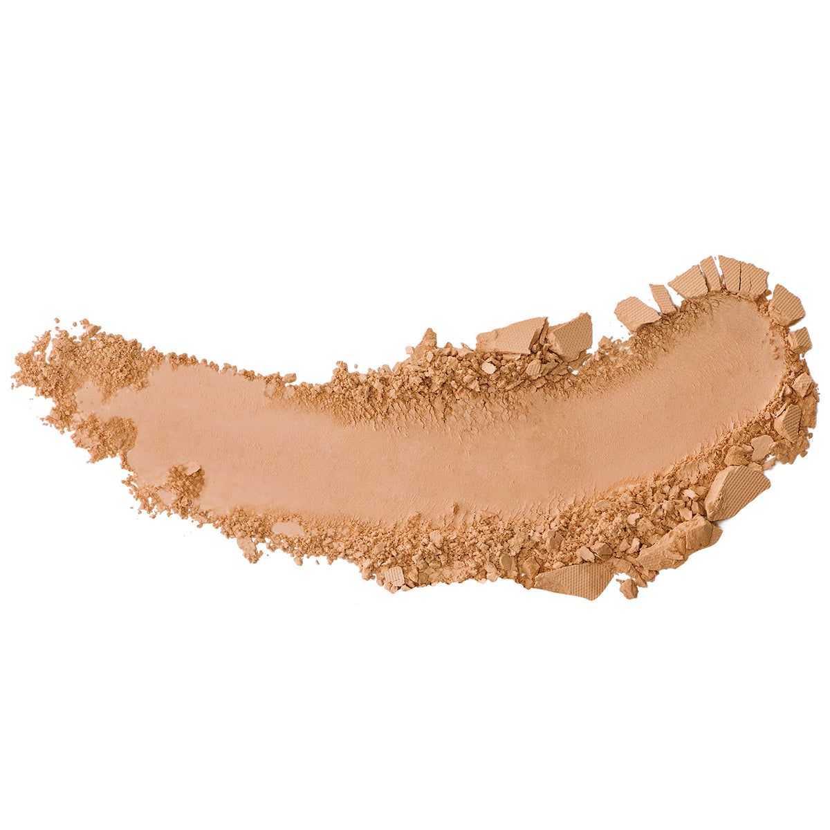 Almay loose powder texture swatch illustrating fine, blendable finish