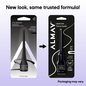 Almay eyeliner beside common items for size and portability reference
