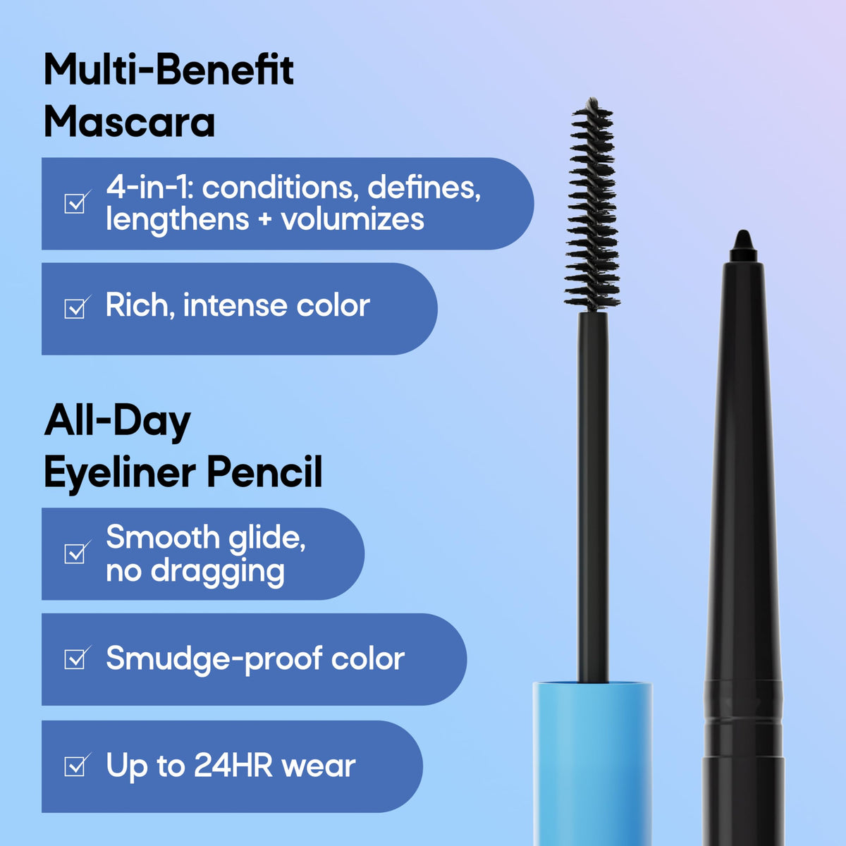 Almay mascara wand close-up showing bristles and separation for fuller lashes