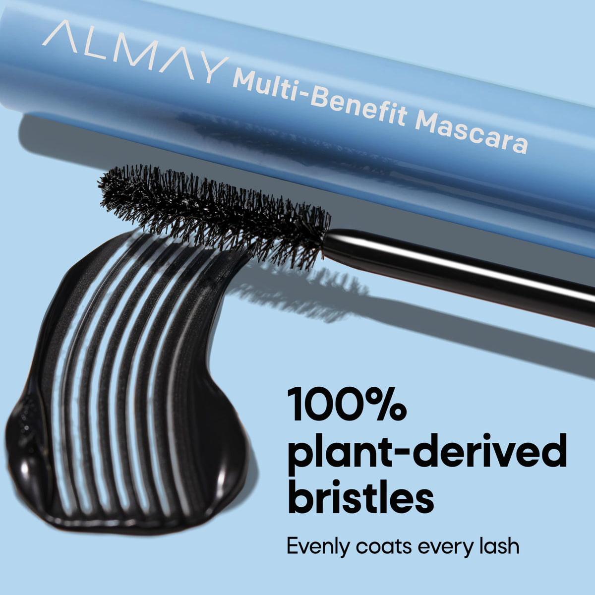 Almay mascara waterproof drop test illustrating long-lasting, smudge-resistant wear