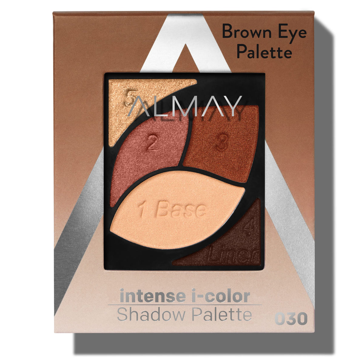 Almay palette front compact showing sleek sustainable packaging and brand clarity