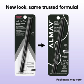 Almay pencil inside makeup bag lifestyle scene for on-the-go touchups