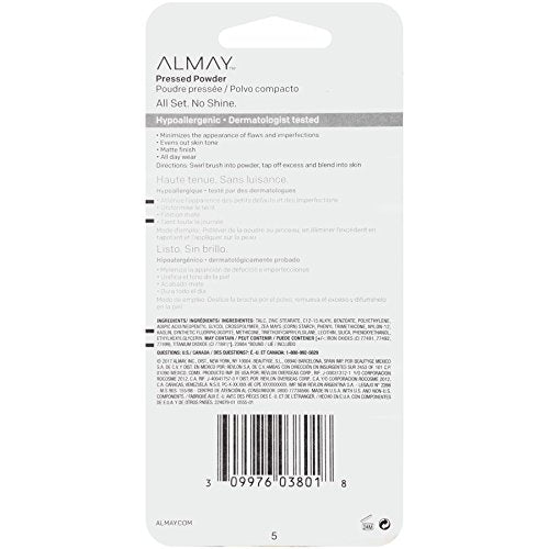 Almay fine powder texture close-up showing ultra-fine particles for smooth finish