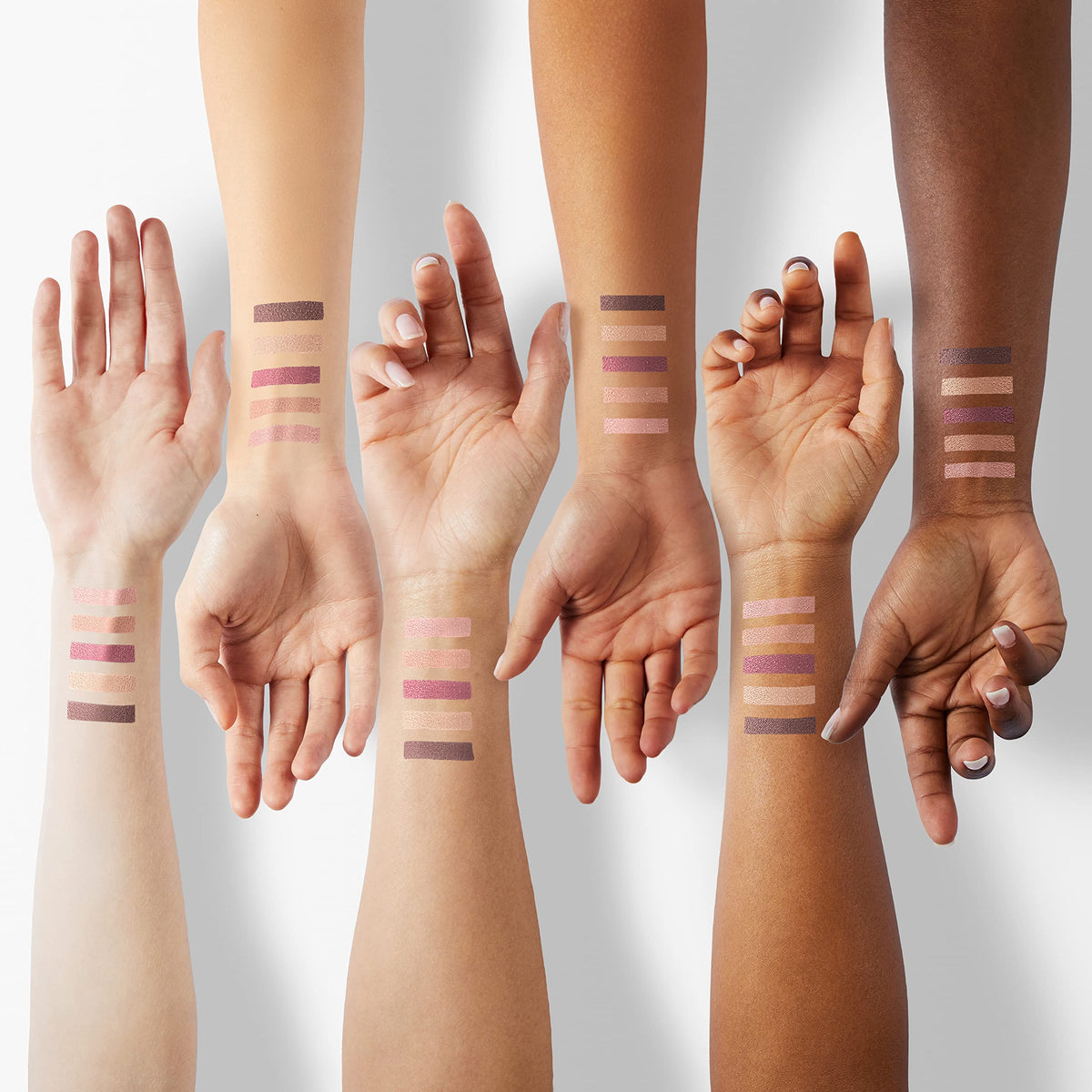 Almay shadow pans with numbered labels guiding placement for effortless application