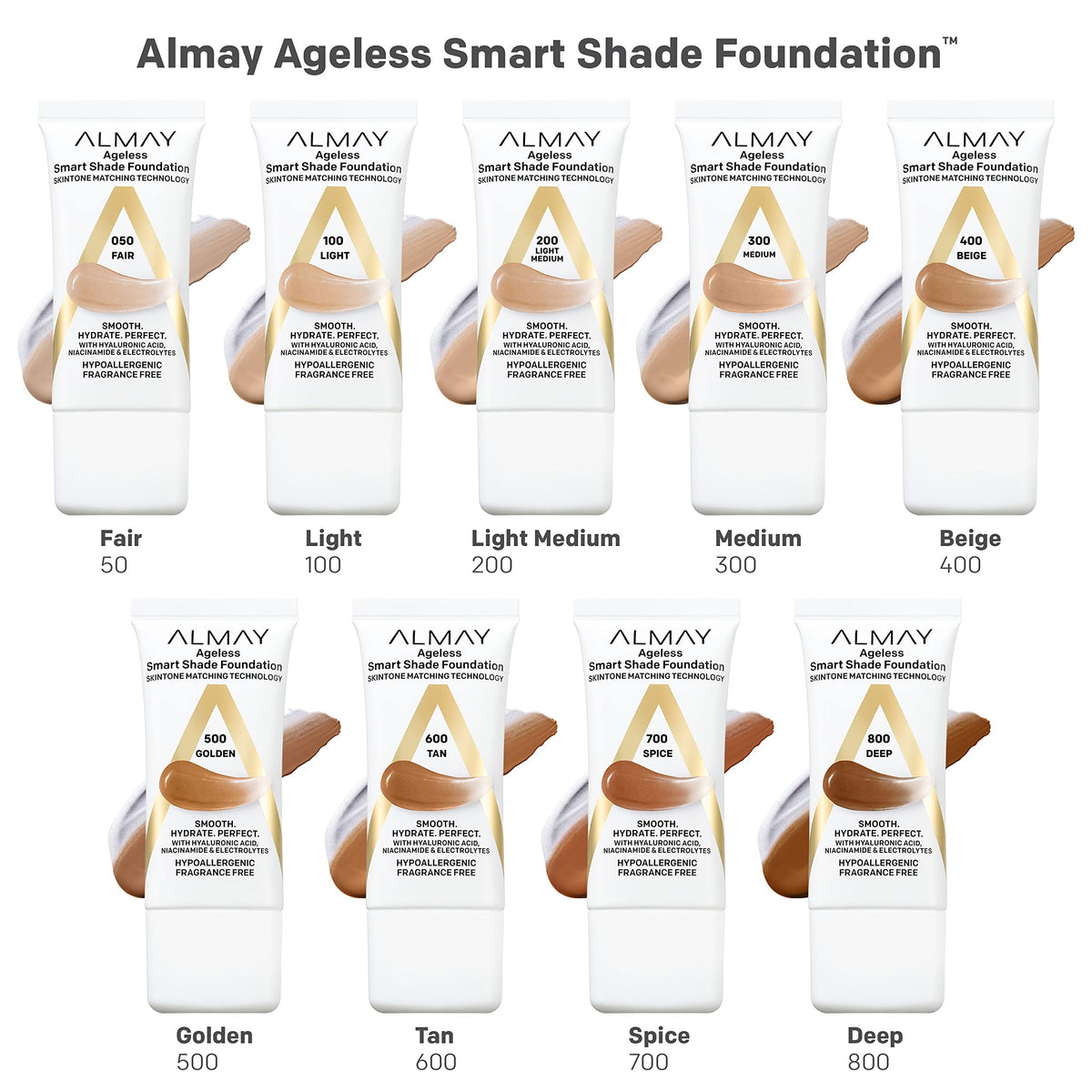 Almay application with brush showing easy blending and buildable coverage