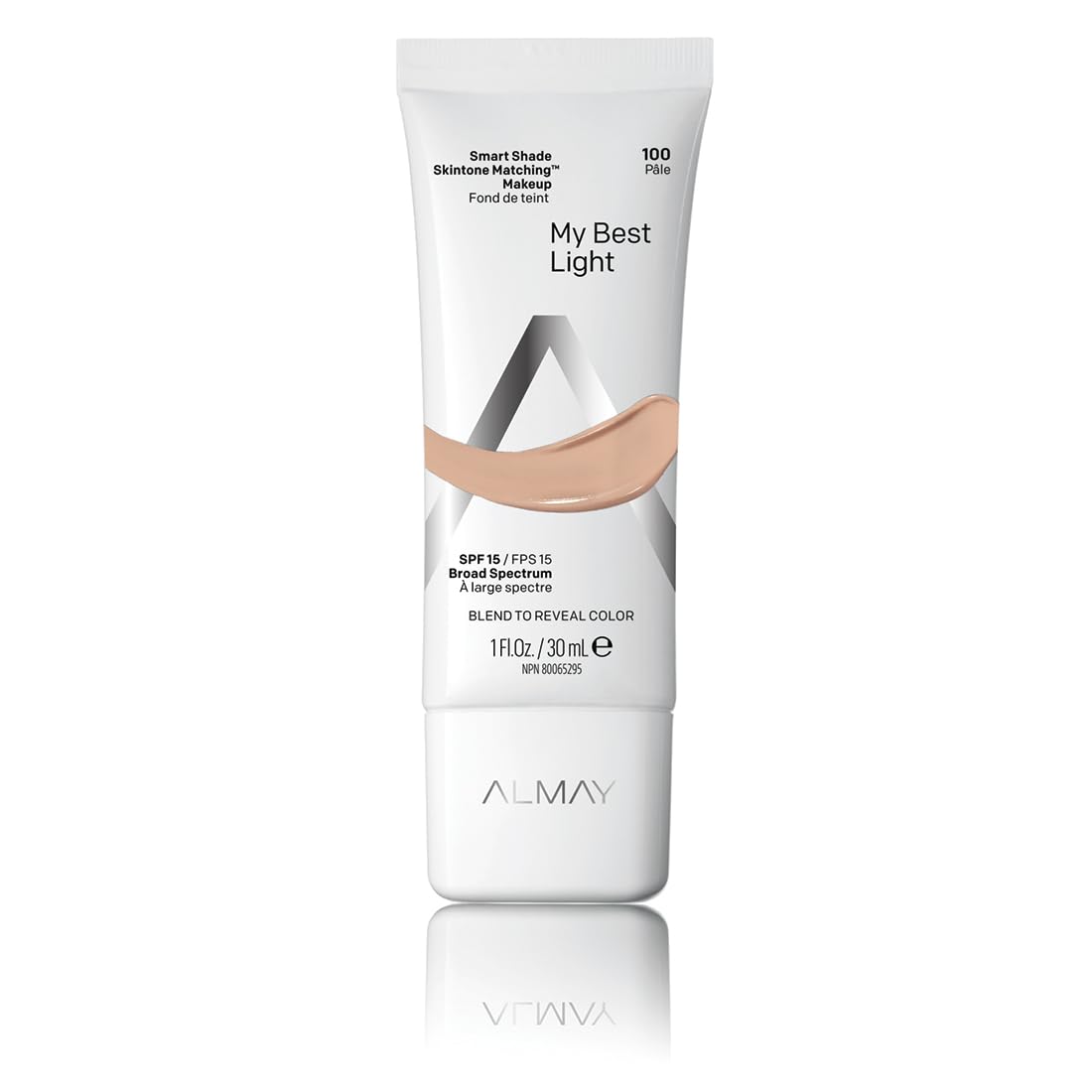 Almay front bottle showing product label and SPF 15 protection