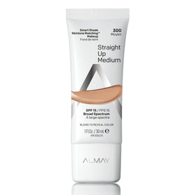 Almay front packaging showing Smart Shade bottle and shade name—easy shade selection benefit