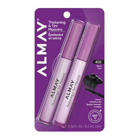 Almay thickening & tint mascara front packaging showing product benefits