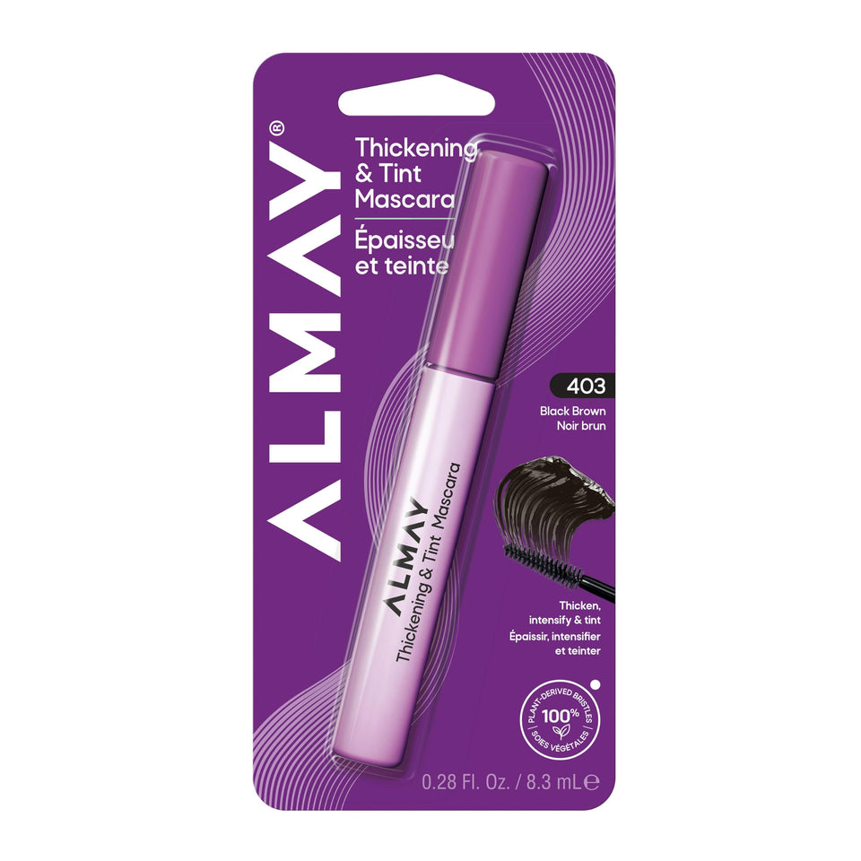 Almay mascara front packaging showing shade and benefits