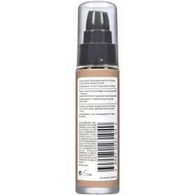 Almay bottle next to a credit card to show compact 1 fl oz size