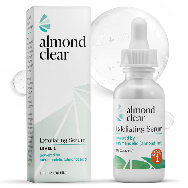 Almond Clear front label showing product identity and gentle formula benefit