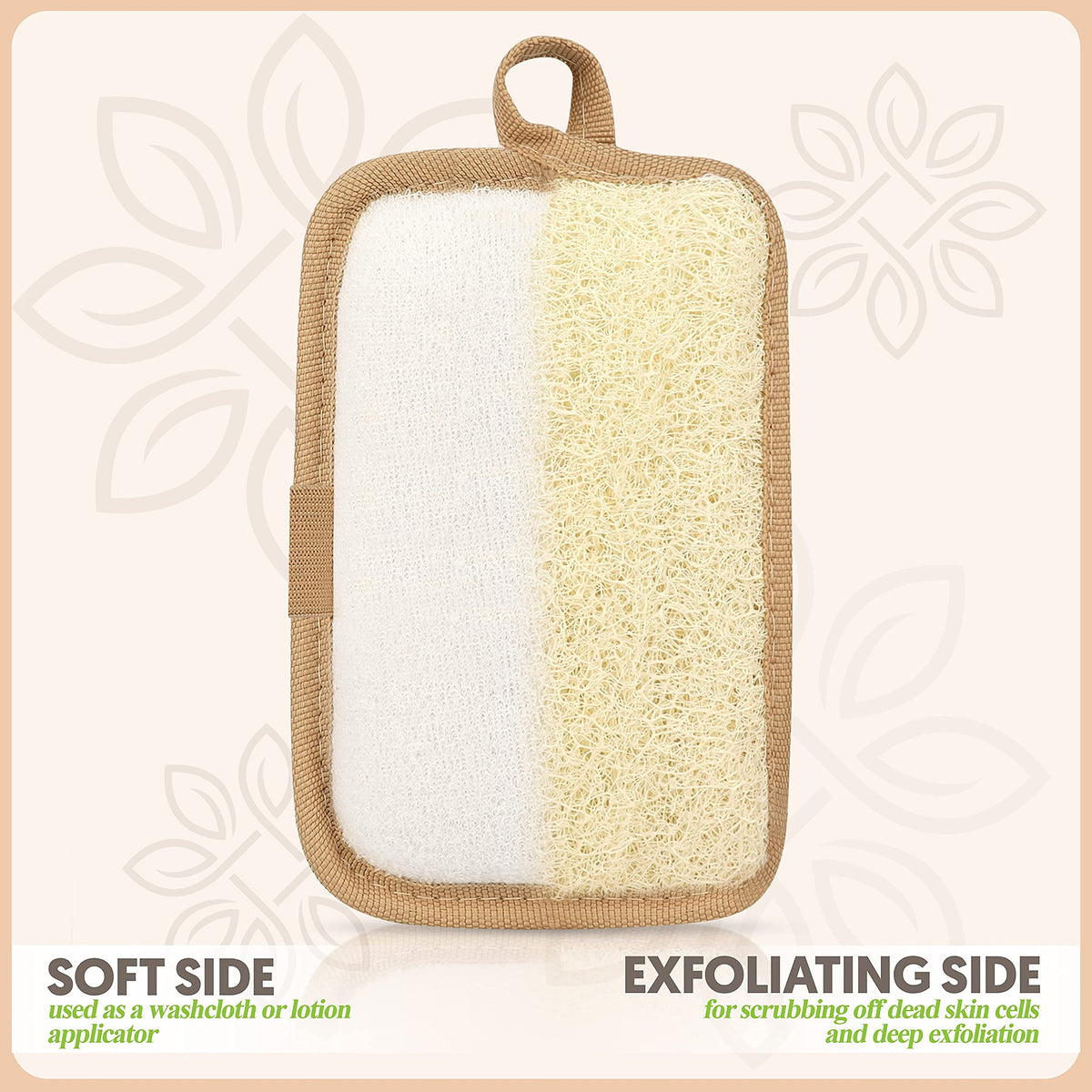 ALMOONI pad on hand strap demonstrating grip and controlled scrubbing benefit