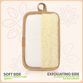ALMOONI pad on hand strap demonstrating grip and controlled scrubbing benefit