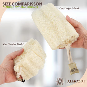 ALMOONI loofah creating rich lather for efficient cleansing