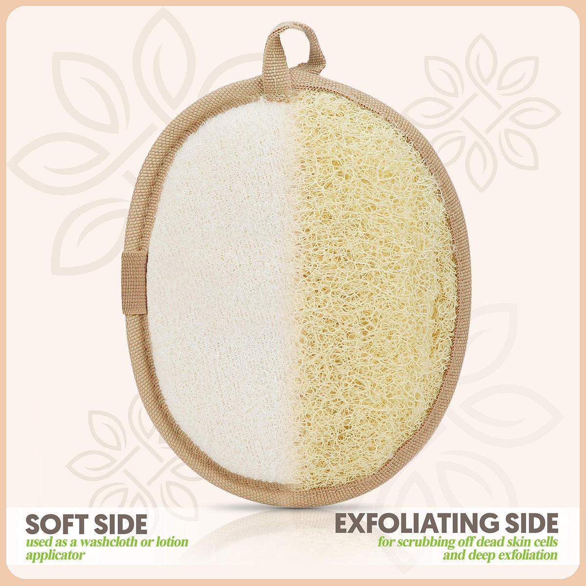 ALMOONI pad on hand in shower providing secure grip and controlled scrubbing