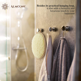 ALMOONI pad beside soap for scale and travel-friendly size