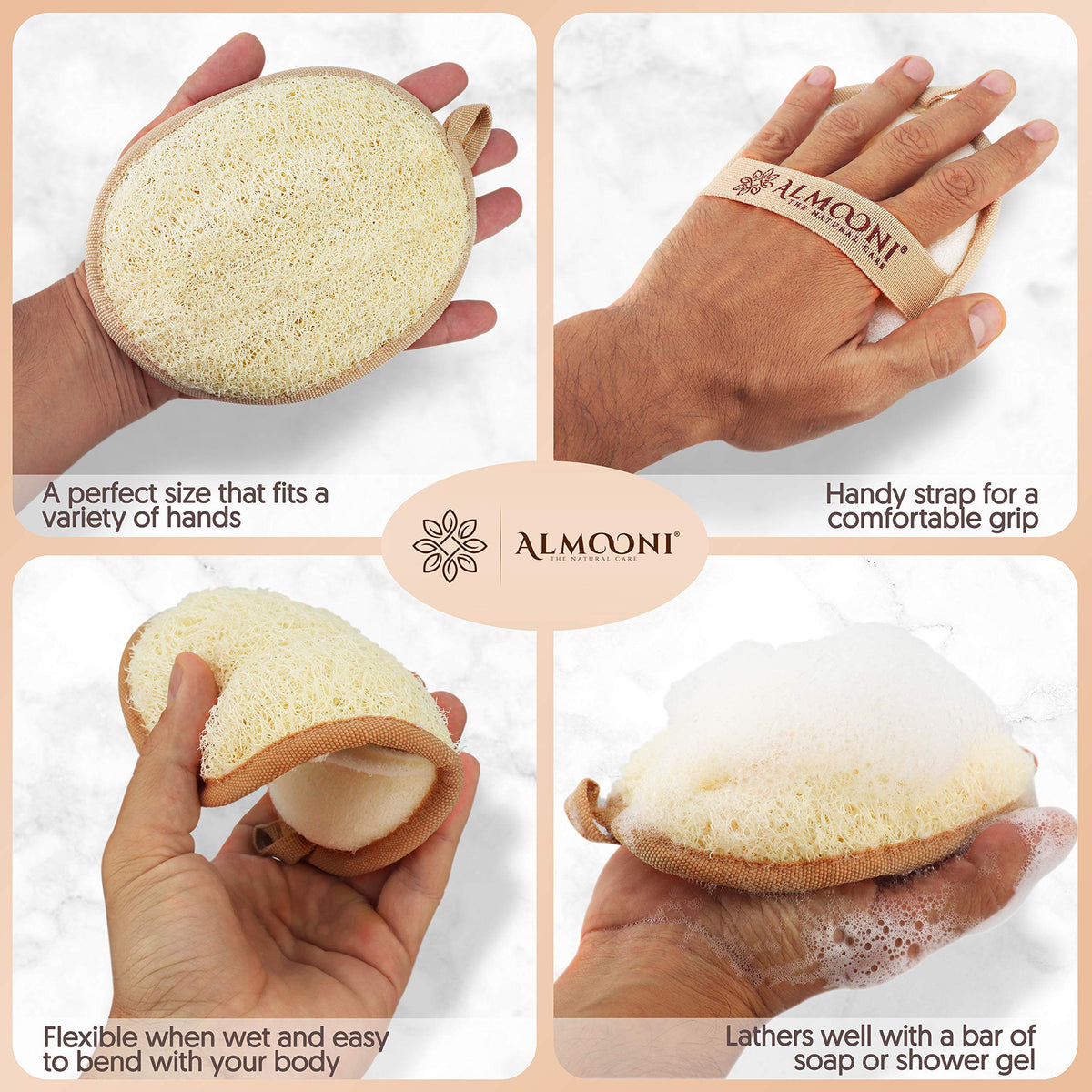 ALMOONI terry cloth reverse detail demonstrating soft wipe benefit