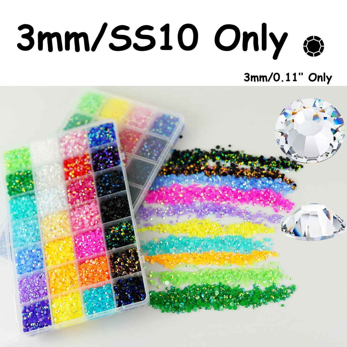 ALOCIAM open 28-grid organizer displaying 28 multicolor compartments for easy selection
