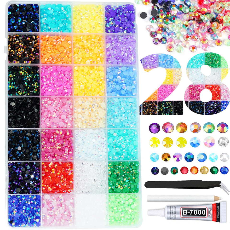 ALOCIAM front packaging showing 28-grid storage and color variety, easy organization