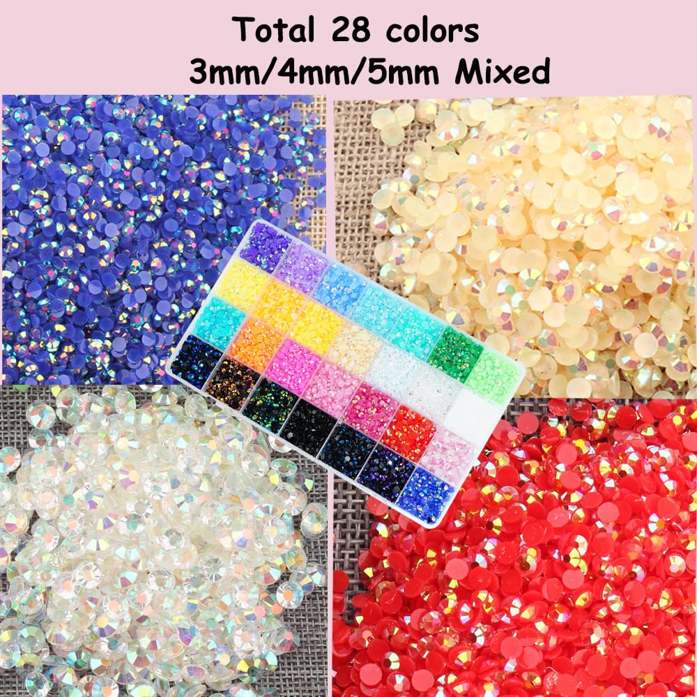 ALOCIAM size comparison of 3mm 4mm 5mm rhinestones next to a coin, scale clarity