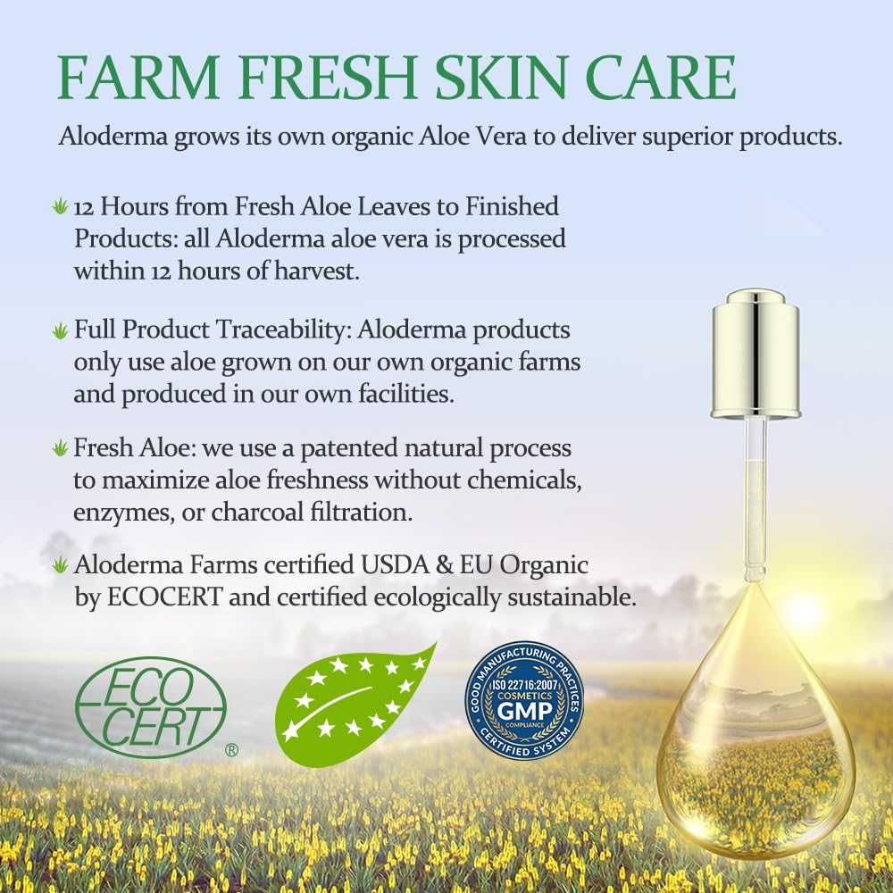 Aloderma smoothed into hair and scalp demonstrating soothing moisture and frizz control