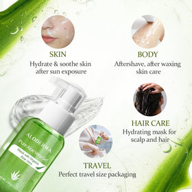 Aloderma pump action dispensing gel for controlled, mess-free application