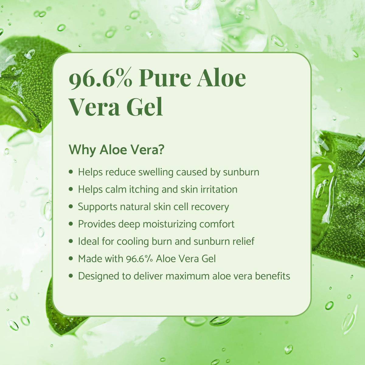 ALOE UP being applied to an arm demonstrating fast absorption and immediate soothing effect