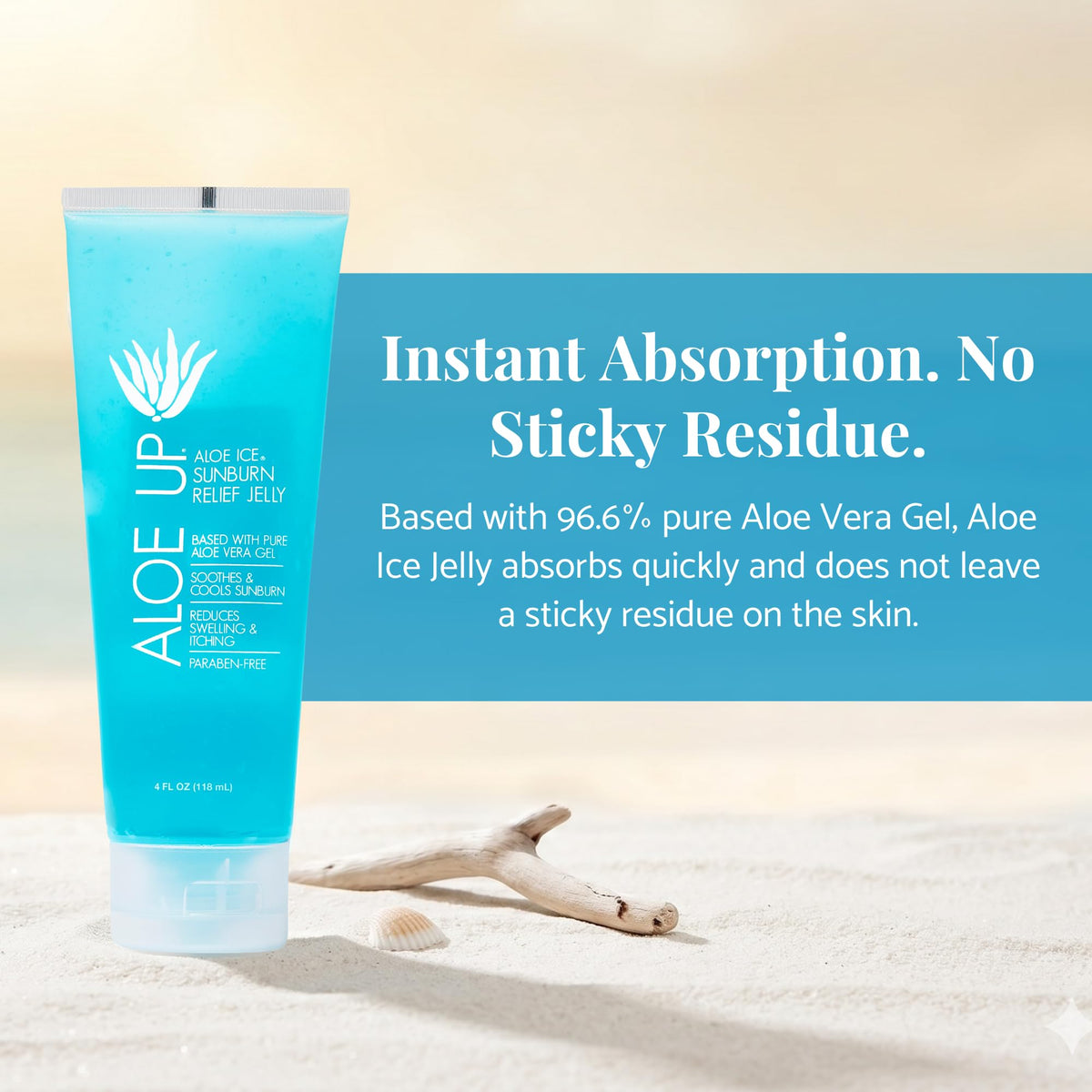 ALOE UP in a beach bag scene showing practical after-sun relief for outdoor activities