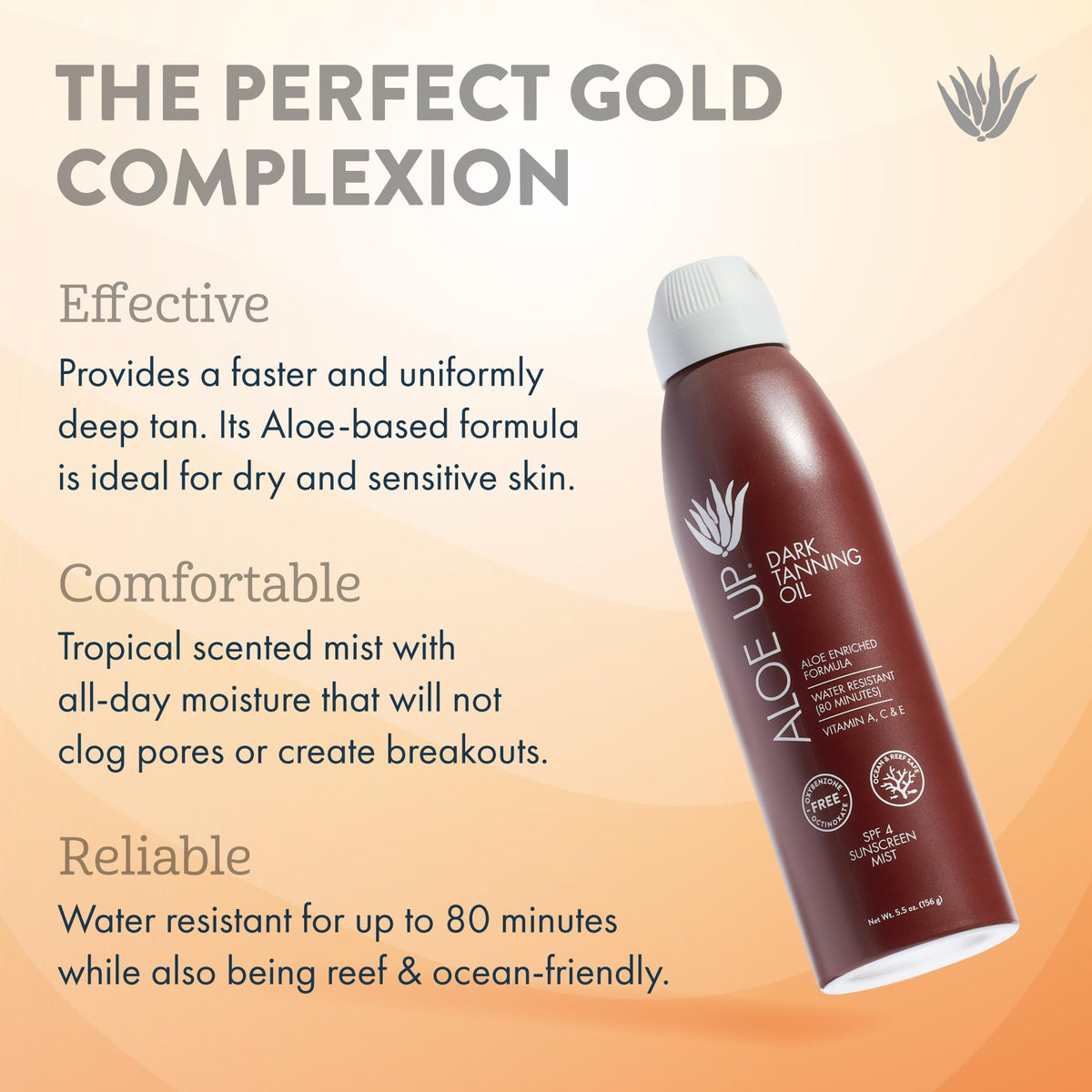 Aloe Up nozzle close-up demonstrating continuous spray and even coverage benefit